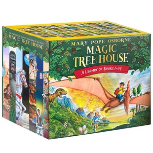 Boxed 2023新版 儿童书 经典 现货 Magic Set 英文原版 House Tree 礼盒装 章节桥梁读物 神奇树屋34册全集套装