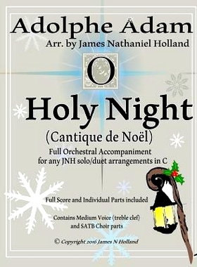 预订 O Holy Night (Cantique de Noel) for Orchestra, Soloist and SATB Chorus: (Key of C) Full Score in Concert Pitch and