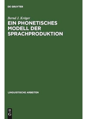 预订 Ein phonetisches Modell der Sprachproduktion: 9783484303874