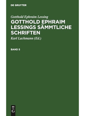 预订 Lessings Sämmtl. Schriften Bd. 5 Gelss: 9783112424674