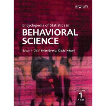 【预订】Encyclopedia Of Statistics In Behavioral Science 4Vs - 封面