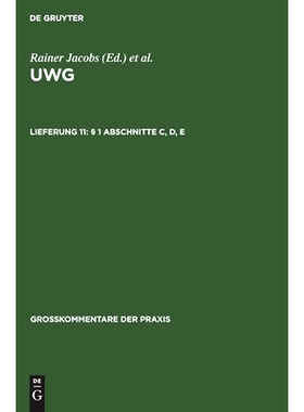 预订 § 1 Abschnitte C, D, E: 9783112422298