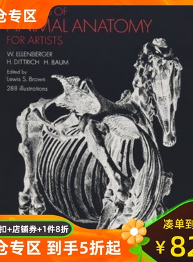 预售 英文原版 An Atlas of Animal Anatomy for Artists 动物解剖图谱