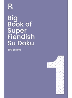预订 Big Book of Super Fiendish Su Doku Book 1: a bumper fiendish sudoku book for adults containing 300 puzzles
