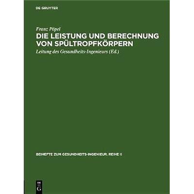预订 Die Leistung und Berechnung von Spültropfkörpern: 9783486773743