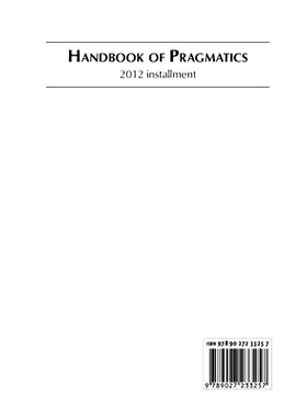预订 Handbook of Pragmatics. 2012 Installment.: 9789027233257