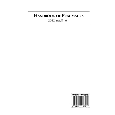 预订 Handbook of Pragmatics. 2012 Installment.: 9789027233257