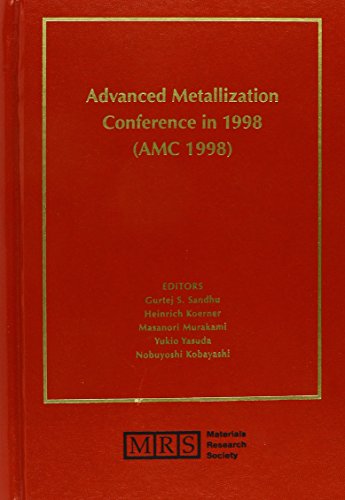 【预订】Advanced Metallization Conference in 1998 (AMC 1998)