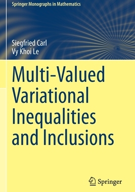【预订】Multi-Valued Variational Inequalities and Inclusions 9783030651671
