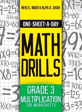预订 One-Sheet-A-Day Math Drills: Grade 3 Multiplication - 200 Worksheets (Book 7 of 24): 9781627342056