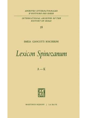 预订 Lexicon Spinozanum: A-K: 9789024702053