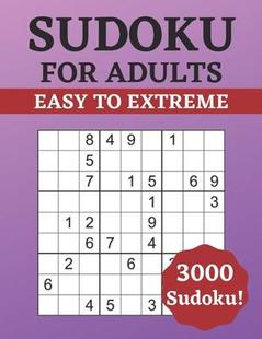 9798589848656 Extreme Book Easy for Difficulty Adults 3000 預(yù)訂 Sudoku Puzzle