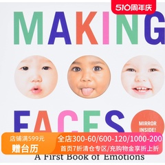 英文原版 宝宝做鬼脸 情绪认知纸板书 低幼启蒙 Making Faces: A First Book of Emotions