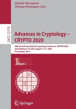 【预订】Advances in Cryptology – CRYPTO 2020