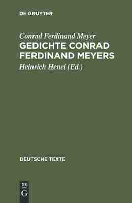 【预订】Gedichte Conrad Ferdinand Meyers 9783111209166