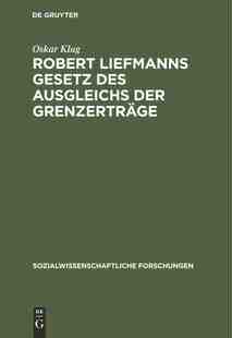des Grenzerträge 9783111256276 Gesetz der Liefmanns Robert 预订 Ausgleichs