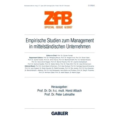 预订 Empirische Studien Zum Management in Mittelständischen Unternehmen: 9783834907998