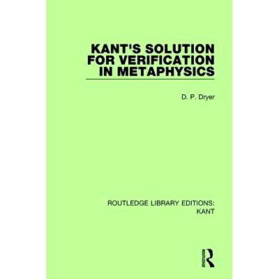 预订 Kant’s Solution for Verification in Metaphysics: 9781138659315