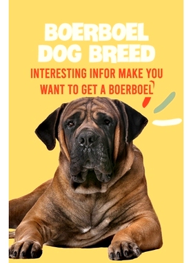 预订 Boerboel Dog Breed: Interesting Infor Make You Want to Get a Boerboel: Boerboel Dog Breed Characteristics, Appearan