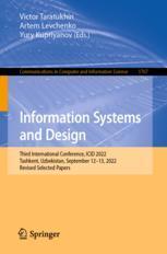 [预订]Information Systems and Design: Third International Conference, ICID 2022, Tashkent, Uzbekistan, Sep 9783031320910
