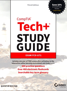 预订 Comptia Tech+ Study Guide: Exam Fc0-U71, 3E Comptia 技术+学习指南：考试 Fc0-U71 第3版: 9781394288793