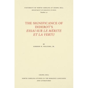 狄德罗作品 Significance Essai Diderot’s 预订 vertu 意义 mérite 9780807891124 丛书 sur The