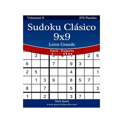 [预订]Sudoku Clasico 9x9 Impresiones Con Letra Grande - de Facil a Experto - Volumen 6 - 276 Puzzles 9781512327779