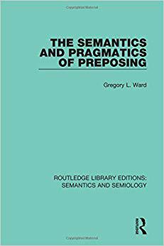 【预售】The Semantics and Pragmatics of Preposing