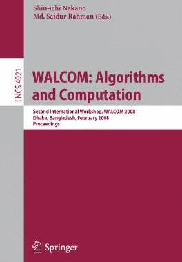 【预订】WALCOM: Algorithms and Computation
