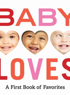 英文原版 宝宝爱 情绪认知纸板书 低幼启蒙 Baby Loves: A First Book of Favorites