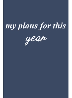 预订 my plans for this year: I hope that the year will be a perfect: 9781653406272