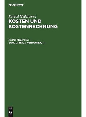 预订 Verfahren, II: Kalkulation und Auswertung der Kostenrechnung und Betriebsabrechnung: 9783111070704