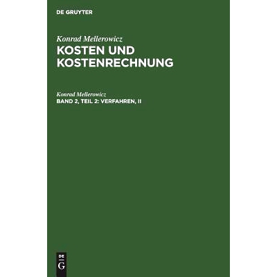 预订 Verfahren, II: Kalkulation und Auswertung der Kostenrechnung und Betriebsabrechnung: 9783111070704
