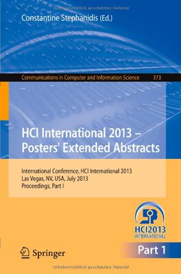【预订】HCI International 2013 - Posters’ Extended Abstracts