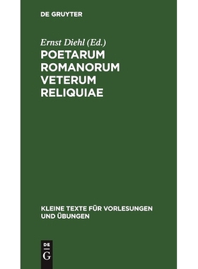 预订 Poetarum Romanorum veterum reliquiae: 9783112463031