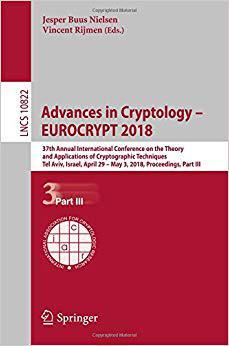 【预售】Advances in Cryptology – EUROCRYPT 2018