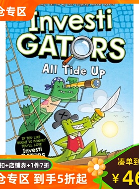 现货 鳄鱼侦查员7 InvestiGators All Tide Up 全彩爆笑漫画 中小学课外阅读桥梁书 益智类侦探推理 英文原版