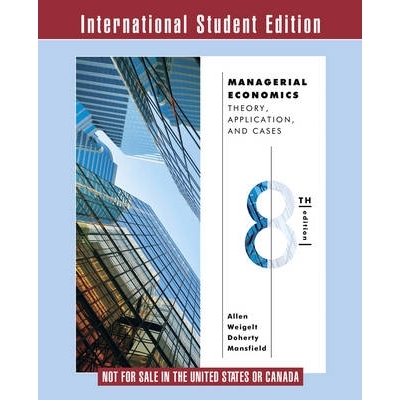 预订 Managerial Economics 8e ISE pa: Theory, Applications, and Cases: 9780393120059