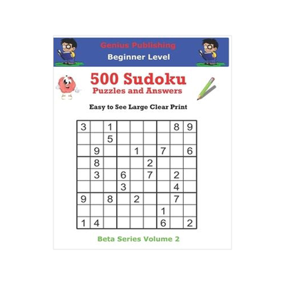 [预订]500 Beginner Sudoku Puzzles and Answers Beta Series Volume 2: Easy to See Large Clear Print 9798747310643