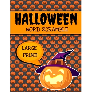 For 9798689678580 Scramble Books Puzzle Print Word Large Adults 预订 Book Halloween