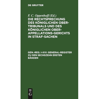 预订 General-Register zu den sechszehn ersten Bänden: 9783112630532
