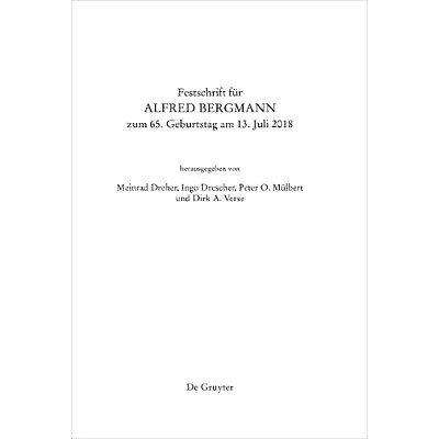 预订 Festschrift für Alfred Bergmann zum 65. Geburtstag am 13. Juli 2018 2018年7月13日阿尔弗雷德·伯格曼（Alfred Bergma