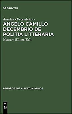 【预订】Angelo Camillo Decembrio De politia litteraria 9783598777189