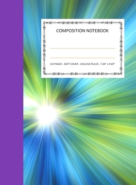 预订 Composition Notebook: College Ruled - 110 pages - 7.44 X 9.69