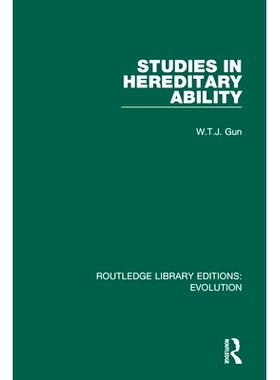 预订 Studies in Hereditary Ability 遗传能力研究: 9780367277635
