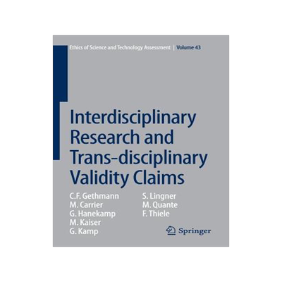 预订 Interdisciplinary Research and Trans-disciplinary Validity Claims