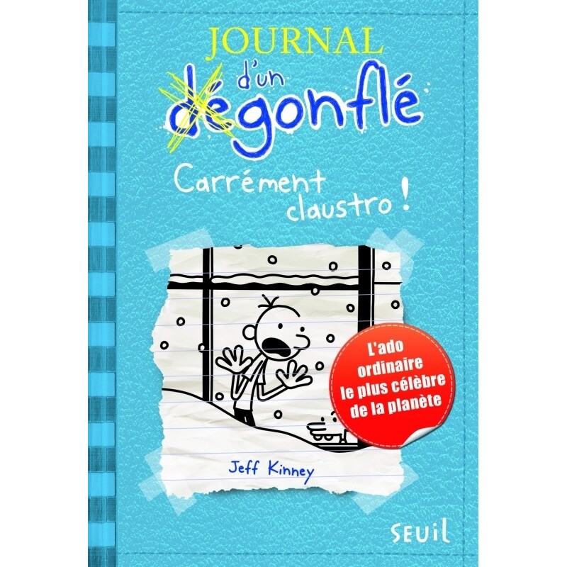 预售 小屁孩日记6 法语版 Jeff Kinney 少儿入门读物 Journal d'un dégonflé 法国进口原版书 Carrément claustro
