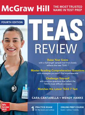 [预订]McGraw Hill Teas Review, Fourth Edition 9781265673598
