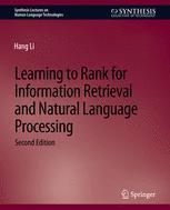 预订 Learning to Rank for Information Retrieval and Natural Language Processing, Second Edition