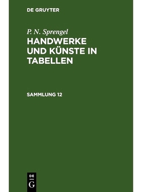 预订 Handwerke U. Künste In Tab. Samml. 12 Sphkt: 9783112667033